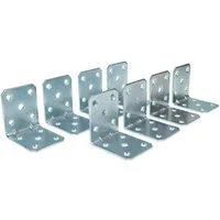 MASTERPROOF PROFESIONAL Winkelverbinder Lochplattenwinkel-Set 50 mm x 50 mm x 40 mm x 2 mm, 8-teilig