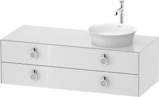 Duravit White Tulip Konsolenwaschtischunterbau wandhängend Weiß Hochglanz 1300x550x408 mm - WT4992R8 WT4992R85850010