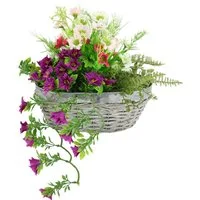 Kunstblume Gesteck Margeriten und Petunien, I.GE.A., Höhe 30 cm