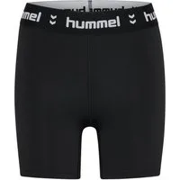 hummel Trainingstights HMLPULSE MID WAIST SHORT TIGHTS mit fluorfreien, wasserbasierten Drucken, enge Passform