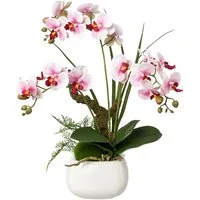 Kunstorchidee Deko-Orchidee Phalaenopsis im Keramiktopf Orchidee Phalaenopsis, Creativ green, Höhe 46 cm