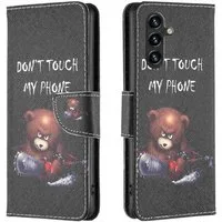 Wigento Handyhülle Für Samsung Galaxy A55 Kunstleder Schutz Tasche Hülle Book Motiv 1
