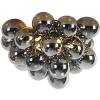 Qazqa Deckenleuchte Uvas, ohne Leuchtmittel, Warmweiß, QAZQA Deckenleuchte, g9, Schwarz, Glas, Design