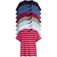 The Set T-Shirt The Set gerippte Kurzarm-T-Shirts, 8er-Pack (8-tlg)