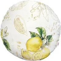 beties Kissenbezug Italy Collection, (1 Stück), 100% Baumwolle, Zitronen mit goldener Zeichnung, verschiedene Größen