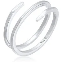Elli Fingerring Wickelring Twist Fein 925 Silber