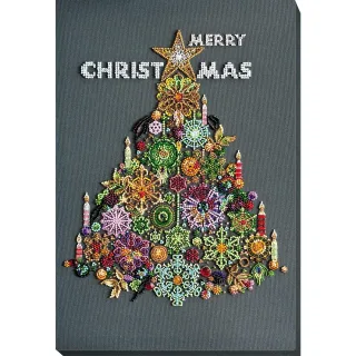 Perlen-Stickbild "Merry Christmas", 28 x 38 cm