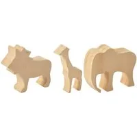 EDUPLAY Experimentierkasten Schnitzholz Zootiere