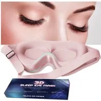 Mutig Schlafmaske Schlafmaske für Seitenschläfer, 3D-Augenhöhlen und verstellbares Gummiband, lichtblockierend und atmungsaktiv, Augenmaske für Männer und Frauen, geeignet für Reise,Yoga