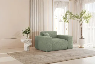 Sessel Designersessel CELES PREMIUM in Stoff Sven Hellgrün