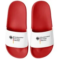 MoonWorks Badeschlappen Badelatschen Unisex mit Aufdruck Bundesinstitut für Badesandale