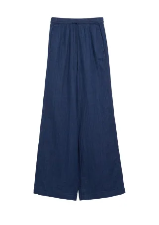 s.Oliver Red Label - Marlenehose mit weitem Bein blau - Gr. - 44