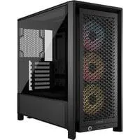 FRAME 4000D RS ARGB , Tower-Gehäuse schwarz, Tempered Glass