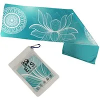 speecheese Sporthandtuch Türkises Boho Eishandtuch weiße Mandalas