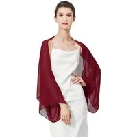 Zaewry Modeschal Damen Chiffon-Bolero, locker geschnitten, mit langen Ärmeln, ideal als Überwurf für Sommerhochzeiten, Abendveranstaltungen