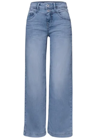 Street One - Wide Leg Jeans mit hoher Taille im Loose Fit blau - Gr. - 30