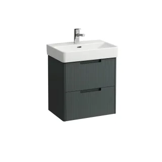 LAUFEN Waschtischunterschrank JUNA 361x521x515 2 Schubl m. Griffmulde f.WT H818958 verkehrsgrau, H4 H4114721092661