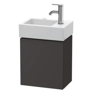 Duravit L-Cube Waschtischunterbau wandhängend Graphit Supermatt 364x241x400 mm - LC6293L8080 LC6293L8080