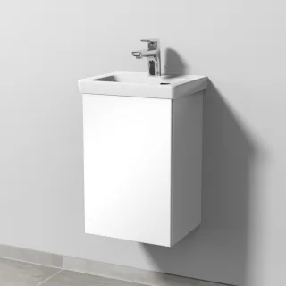Sanipa 3way Waschtischunterbau zu Villeroy & Boch Subway 3.0 Waschtisch mit 1 Tür, Weiß-Glanz SF84078