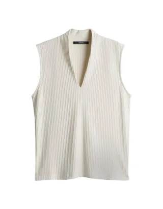someday - Top mit Rippstruktur - Klamati beige - Gr. - 36