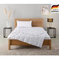 OTTO home Daunenbettdecke + Kopfkissen TAMINS, Bettdecke 135x200 cm und 155x220 cm, 2-tlg., Füllung: 100% Daunen, Bezug: 100% Baumwolle, Set mit Kissen 40x80 cm, 80x80 cm, Sommer, Winter, Made in Germany