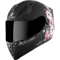 Bogotto Motorradhelm H128 Fiori Helm, geeignet für Brillenträger,herausnehmbares Innenfutter,integriert