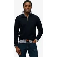 Superdry Sweatshirt CLASSIC ESSENTIAL HENLEY mit hoch geschlossenem Ausschnitt, aus Baumwolle, Regular Fit