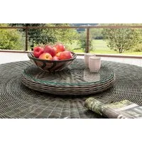 Destiny Drehteller LUNA, Aluminium, Polyrattan