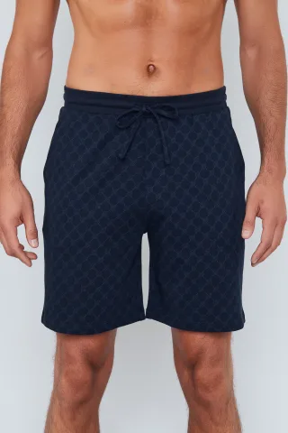 JOOP Shorts "Leisure" mit Cornflower-Alloverprint, elastischer Bund