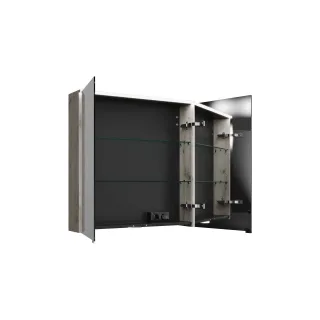 Burgbad Spiegelschrank Eqio 800x800x170 Eiche Dekor Silber, SPGT080F6015 SPGT080F6015