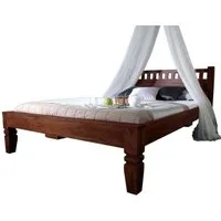 Massivmoebel24 Massivholzbett OXFORD (Bett Akazie 180x200x90 nougat lackiert OXFORD #230), Bett Akazie 180x200x90 nougat lackiert OXFORD #230