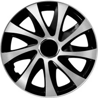 NRM Radkappe DRIFT Extra 14 Zoll in Silber/Schwarz, 14 in Zoll, (4-St) Radzierblenden für Stahlfelgen Zweifarbige Radkappen Satz 4er Set 14"