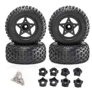4PCS D232 Upgraded Off-Road Tires Wheels for 1/8 1/10 Short Course Truck RC Cars Vehicles Models Parts Accessories