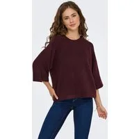 ONLY Strickpullover ONLSIMONI 3/4 PULLOVER KNT NOOS Materialmix, regular fit