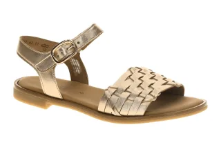Gabor 85.514 Damen Sandalette beige champagner Glattleder Blockabsatz