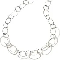 CELESTA Collierkettchen Silber 925 rhodiniert aus Ringen 45cm lang