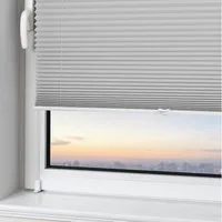 Vkele Plissee Ohne Bohren,Klemmfix,Weiß, Einfach Montage, Klemmträger, Easyfix Faltrollo mit Klemmträger Sonnenschutz und Sichtschutz