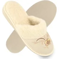 filsko Vara Hübsche Winter Pantoffeln mit Schafwolle für Damen Hausschuh