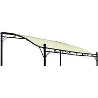 DEGAMO Pavillon-Ersatzdach MANTOVA, 300x250cm, für Anbaupavillon, Polyester PVC-beschichtet ecru