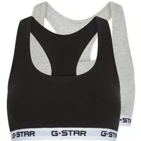 G-STAR Bralette CARNELIAN, BRAS 2 PACK RACERBACK (Packung, 2-tlg) mit Logo-Saum