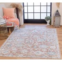 Livabliss Teppich IQUITOS, rechteckig, Höhe: 5 mm, Maschinenwaschbar, Vintage Kurzflor Wohnzimmerteppich, Schlafzimmer