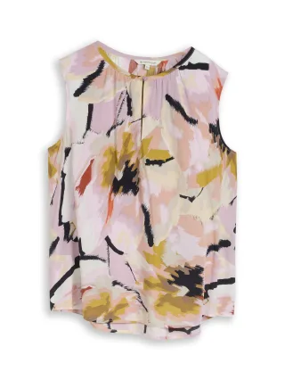 Tom Tailor - Blusentop mit Muster big abstract flower print - Gr. - 36