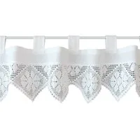 matches21 HOME & HOBBY Scheibengardine Scheiben-Gardine Landhaus-Stil Häkelspitze 150 x 30 cm Baumwolle-Mix (1 St), Schlaufen, Kurz-Gardinen als blickdichter Wohnzimmer Vorhang Küchen-Gardine