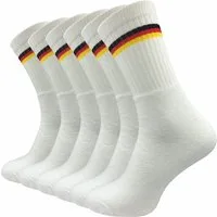 GAWILO Socken mit Deutschland Flagge - Fan Socke zur Fußball WM (6 Paar) Zeigen Sie Ihren Support für unsere Mannschaft auch an Fuß & Bein