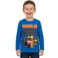 LEGO® kidswear Langarmshirt LEGO® Langarmshirt Blau Kinder Longsleeve Gr. 5-10Jahre Lego Jungen und Mädchen langarm T-Shirt