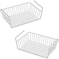 Spetebo Regalkorb Unterregal Hängekorb (Set, 1 St., 2er Set), zum Anbringen an Schrankfächern