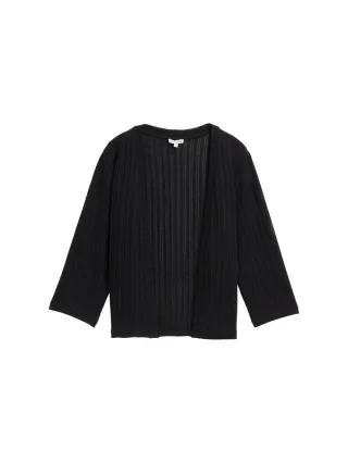 Tom Tailor - Strickjacke mit 3/4-Arm schwarz - Gr. - S