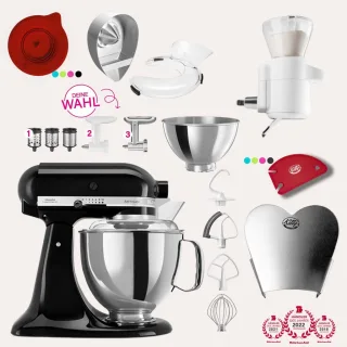 KitchenAid Artisan 4,8 Liter KSM175 Spar-Set mit Sieb mit digitaler...