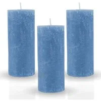 Bestgoodies Rustic-Kerze Stumpenkerzen Rustikal (3-tlg), Antik Kerze (vers. Farben / Größen), Duftfreie Altarkerze - Dekokerze