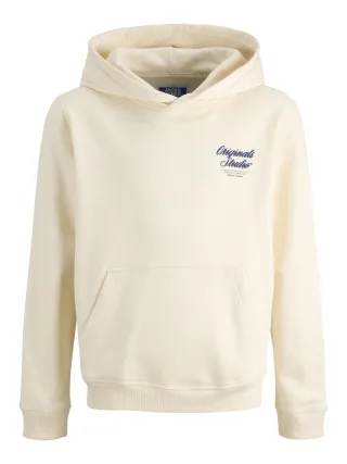 JACK&JONES - JORNORREBRO TYPO BACK SWEAT HOOD SN JNR Antique White - Gr. - 152